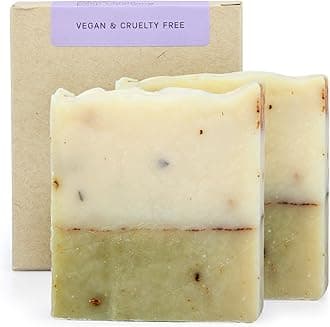 AUTHENTIC BATH & SOAP Cold Processed -Lavender Soap Bar- Relaxing & Soothing, Natural, Face and Body Wash for Men & Women, Cruelty Free, no Parabens or Sulfates. (Pack of 2) 120 gr Each