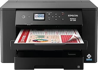 Workforce Pro WF-7310 Wireless Wide-Format Printer with Print up to 13" x 19" Auto Double-Sided Printing max 11" x 17", 500-sheet Capacity, 2.4" Color Display, Smart Panel App - Black