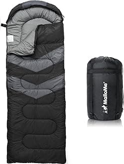 MalloMe Sleeping Bags for Adults & Kids Sleeping Bag 3-4 Season - Ultralight Backpacking Sleeping Bag Cold Weather & Warm, Lightweight Compact, Single Adult Girls Boys Winter Sleep Camping Accessories