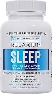 Relaxium Sleep Aid – Professional Strength Formula for Adults | 5mg Melatonin, Magnesium Glycinate, Valerest & Ashwagandha | Non-Habit Forming Sleep Support | 60 Capsules, 30-Day Supply