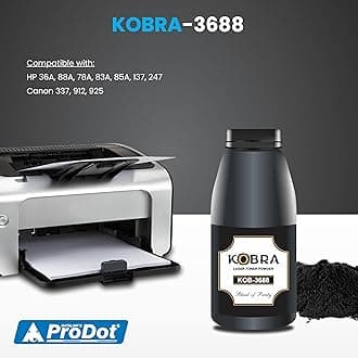 ProDot Kobra 3688 Laser Toner Powder Compatible with HP 35A, 36A, 88A, 78A, 83A, 85A & Canon 337, 912, 925 Toner Cartridges (Pack of 10)
