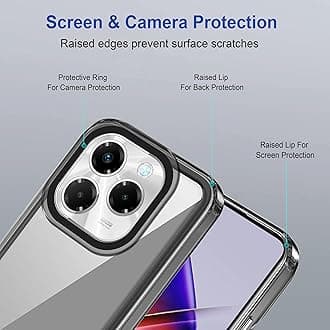 amazon basics Back Case Cover for Infinix Note 40X 5G | Compatible for Infinix Note 40X 5G Back Cover | Case Cover with Camera Protection | (TPU + PC | Translucent Black)