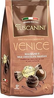 Fine Italian Hazelnut Milk Chocolate Truffles, Venice, 5.4oz | Gourmet Italian | Premium Gift | Perfect for Holidays & Celebrations
