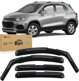 Nilight in Channel Window Deflectors for Chevrolet (Chevy) Trax 2014 2015 2016 2017 2018 2019 2020 2021 2022, Buick Encore 2013-2022 Window Rain Guards, Keep Rain Out & Reduce Wind Noise-4PCS