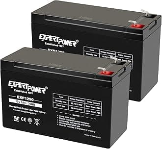 12v 9ah Sealed Lead Acid Battery with F2 Terminals (.250")/2 Pack