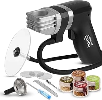 homia Smoking Gun Wood Smoke Infuser Birner PRO - Starter Kit, 11 PCS, Smoker Machine with Accessories and Wood Chips - Cold Smoke for Food and Drinks