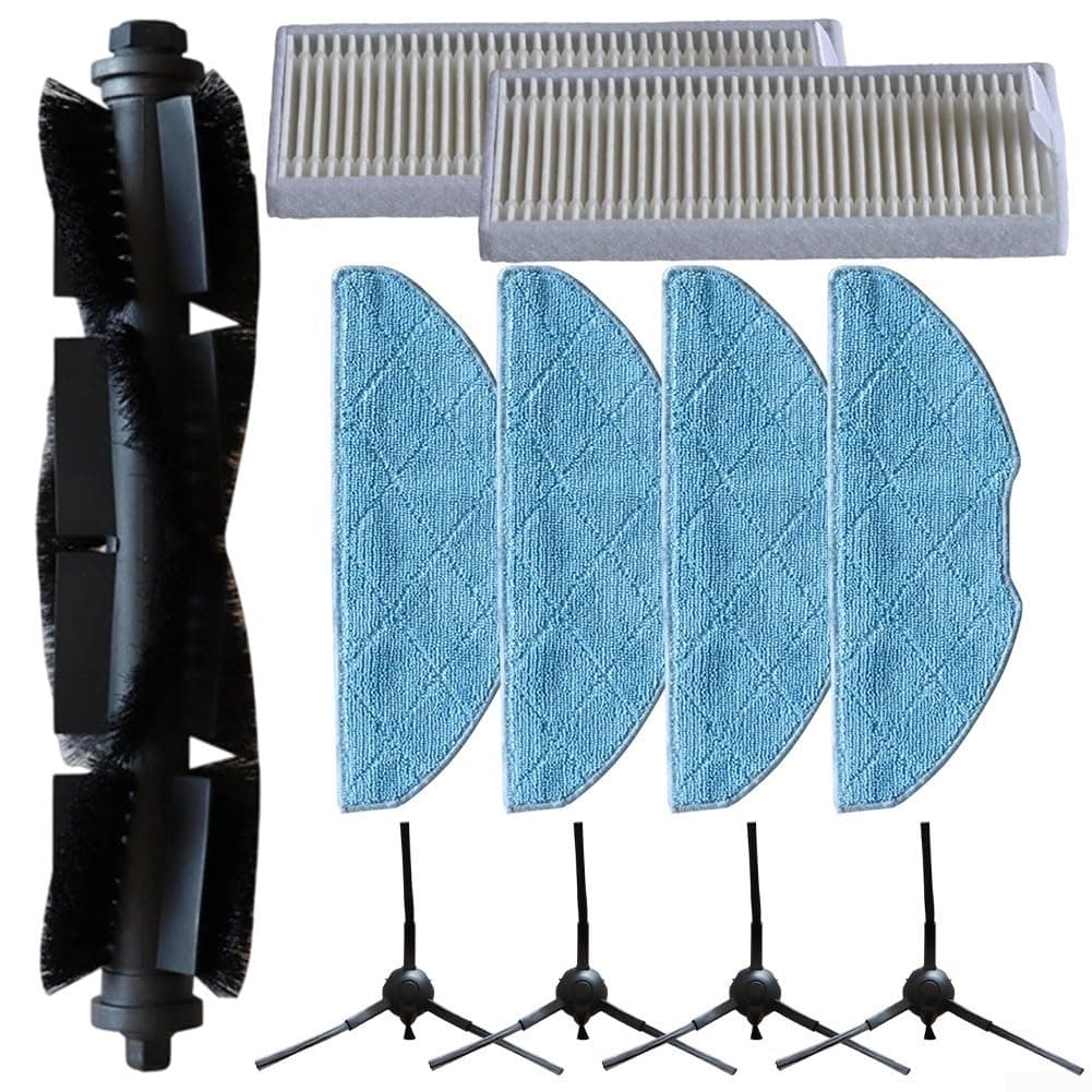 For Eureka Lvac Voice Nuo Accessory Set, Main Brush, Side Brushes, Filters, Mop Cloth for a Cleaner Home Environment (A)