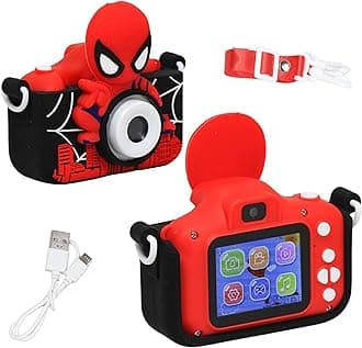Kids Digital Camera, Spiderman, Pink, 13MP 1080P HD, Instant Print, 16GB SD Card Included
