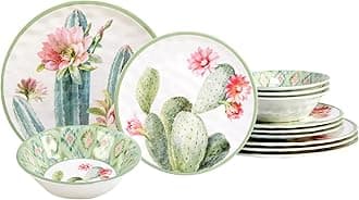Certified International Desert Beauty 12 Piece Melamine Dinnerware Set, Service For 4