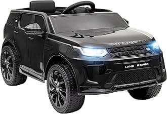 AIYAPLAY Land Rover Discovery Sport Licensed Kids Electric Car, 12V Ride on Car with Remote Control, LED Lights, Music, Horn, for Ages 3-6 Years, Black