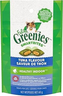 Greenies Feline Smartbites, Cat Treats Healthy Recipe, Indoor Cat Treats, Tuna Flavor, 2.1 oz. Pack