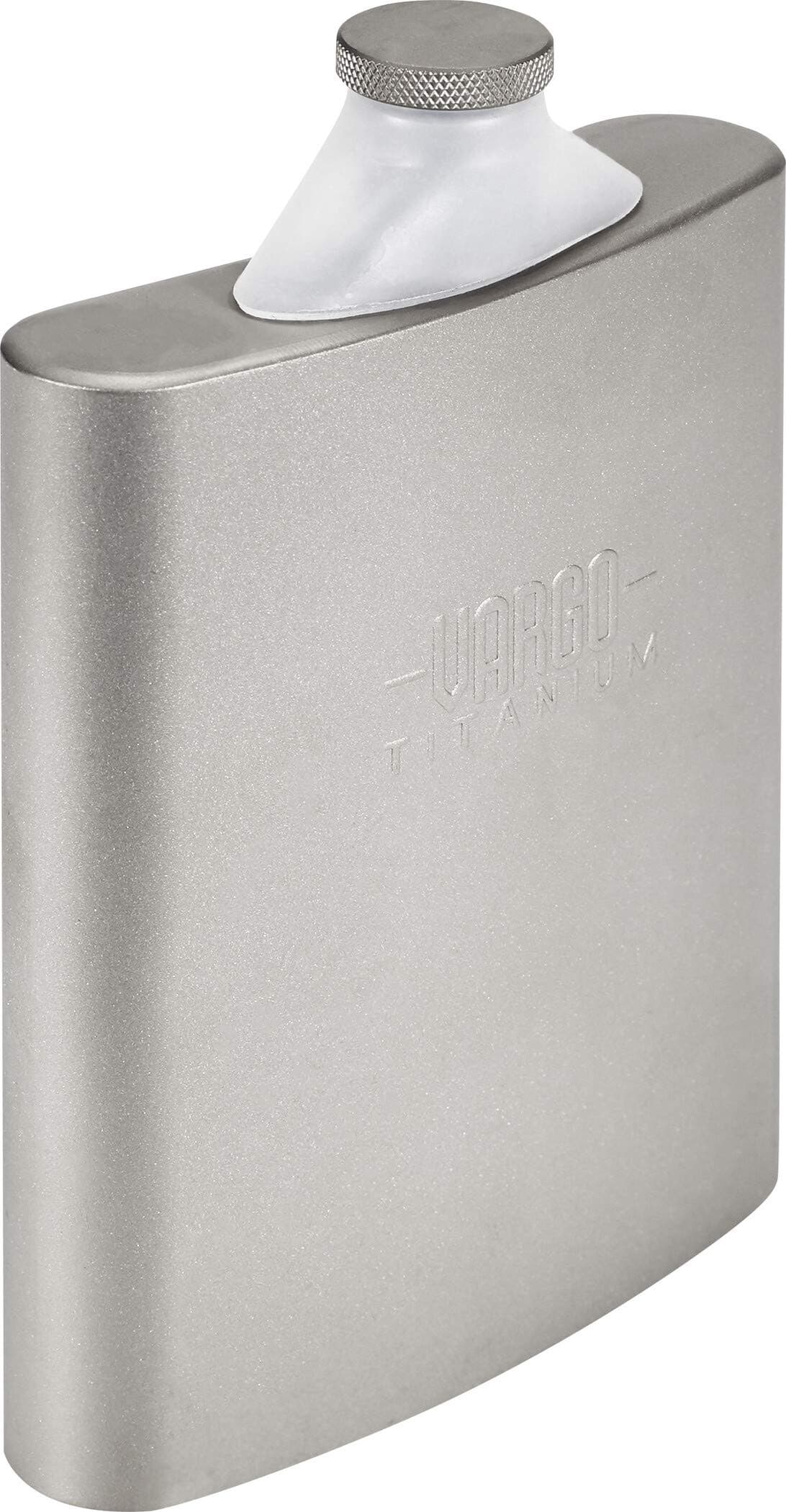 Titanium Funnel Flask | Integrated Silicone Funnel for Easy Refill | 8 Ounce (240 ml) Capacity | T-447