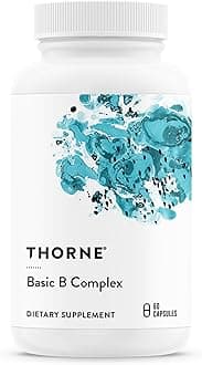 Basic B-Complex - Tissue-Ready Vitamin B Complex Supplement with Choline - Supports Cellular Energy Production, Brain Health & Red Blood Cell Formation - Gluten-Free, Dairy-Free - 60 Capsules