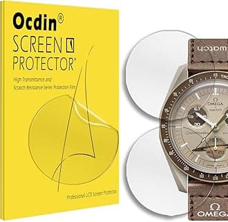 Ocdin Screen Protector for Omega x Swatch Speedmaster Moonswatch, Hydrogel TPU Soft Film for Acrylic Crystal (5)