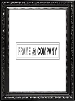 Black (40.6x30.5cm) 16"x12" Ready to hang Ornate Shabby Chic Picture/Photo/Poster frame with MDF backing board and High Clarity Styrene Shatterproof Perspex Sheet