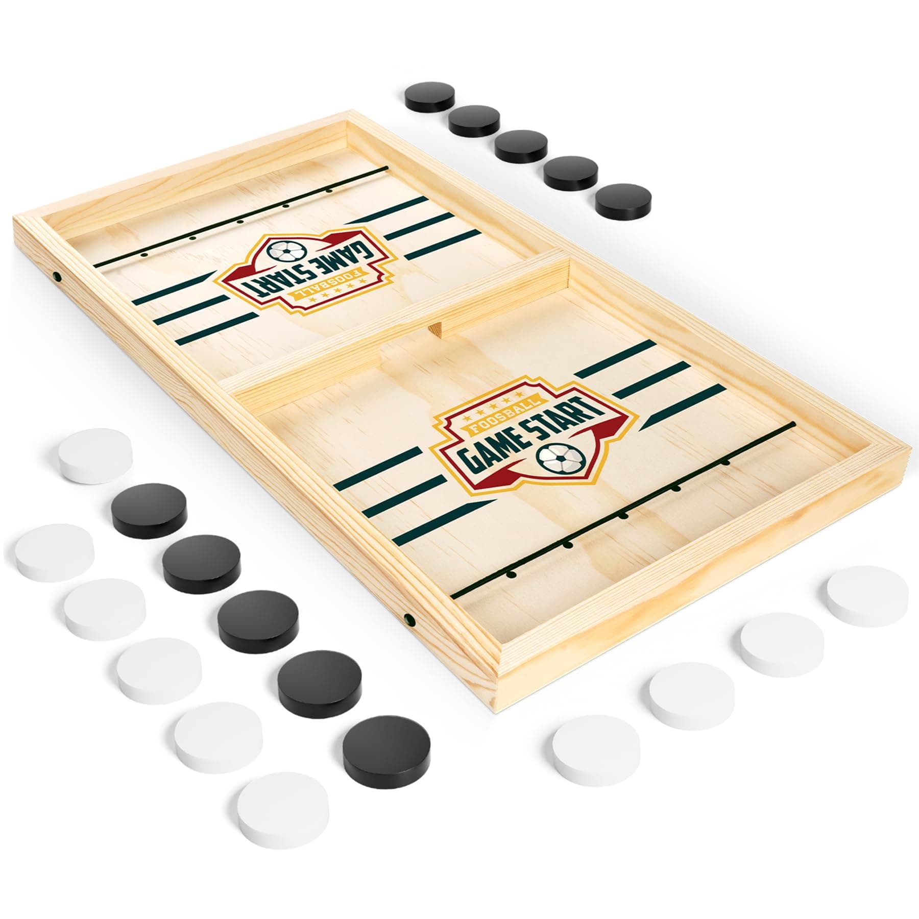 Wooden Sling Puck Board Game Set