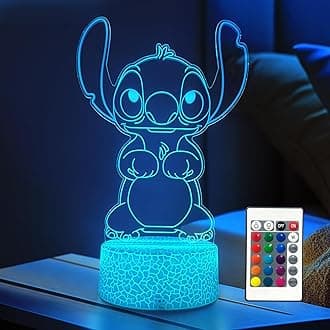 AIHYING Cool Night Light,16 Color Night Light,3D LED Lamp with Smart Remote Control,Boy Gifts for Children's Room Decoration,Christmas Holiday Gifts