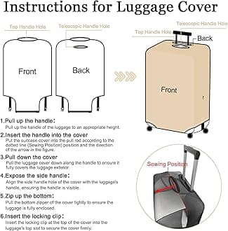 Luggage Cover Washable Suitcase Cover Suitcase Protector Anti-scratch Fits 22-24 Inch Luggage (Cute Dog, M)