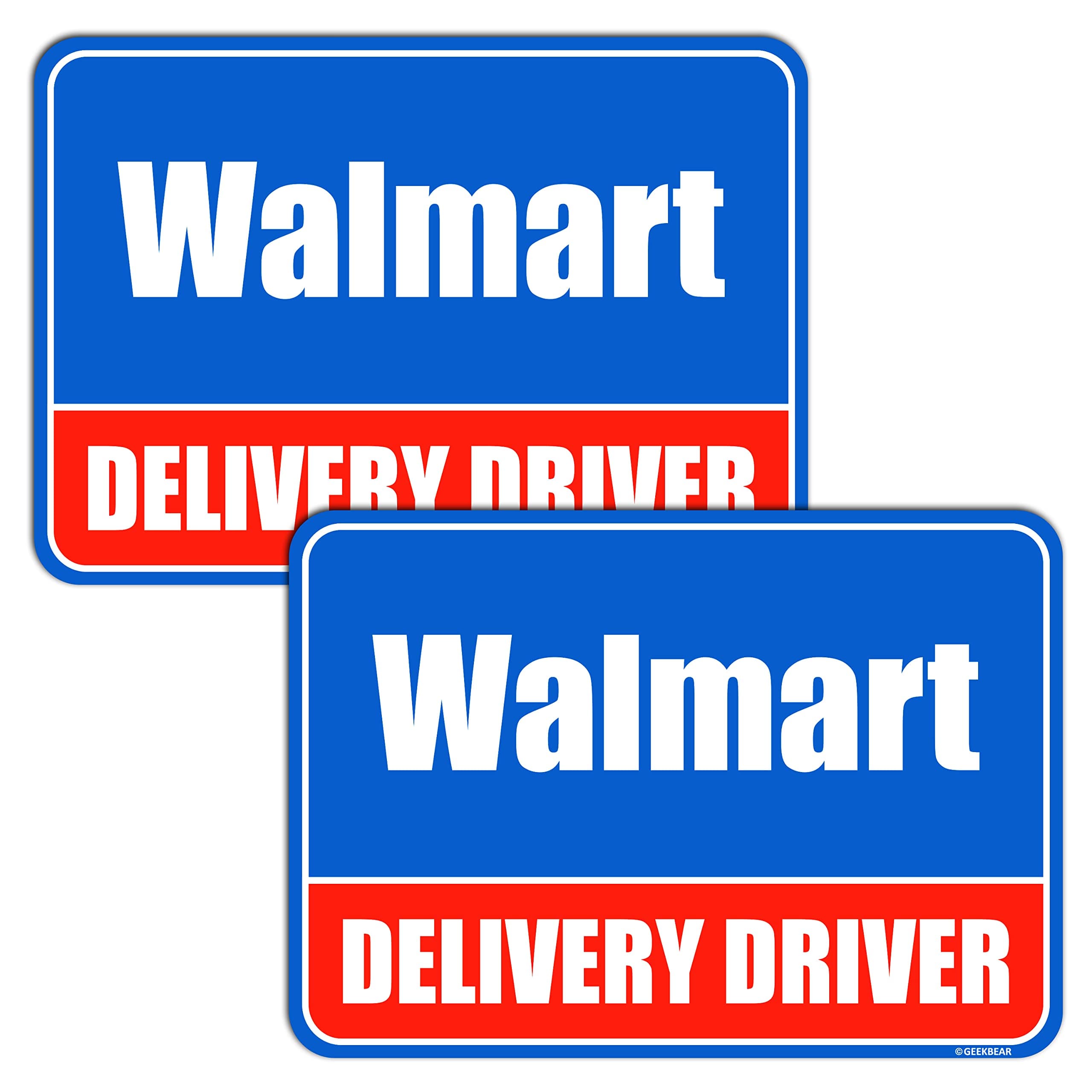 GEEKBEAR Spark Delivery Driver Sign (2 Pack) - Reflective, Durable, and Secure Magnetic Display for Delivery Personnel