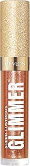 Super Lustrous Glimmer Gloss, Non-Sticky Lip Gloss, High-Shine Finish, Plant-Based Glitter, 006 Bronze Spark, 0.13 fl oz