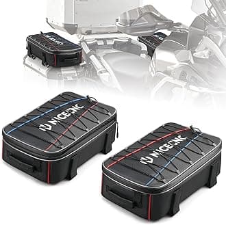 Motorcycle Side Top Case Bag 20L Expandable, Motorcycle Luggage Tool Organizer Bags Compatible with BMW R1250GS R1200GS Adventure 2007-2013, R1200GS LC 2013-2017, F650 700 750 800 850GS, 2PCS