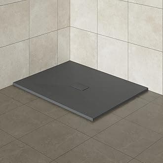 Aquariss 1300x1000mm SMC Anti Slip Shower Base Tray Rectangular for Shower Enclosure Anthracite