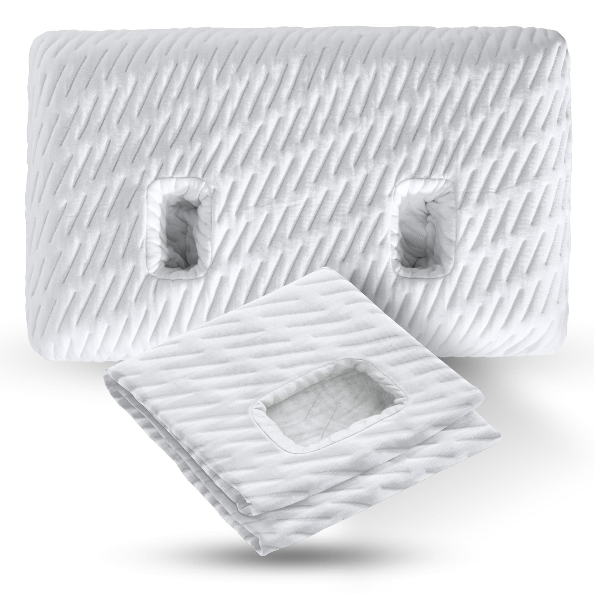 Ear Hole Pillow CASE (White)