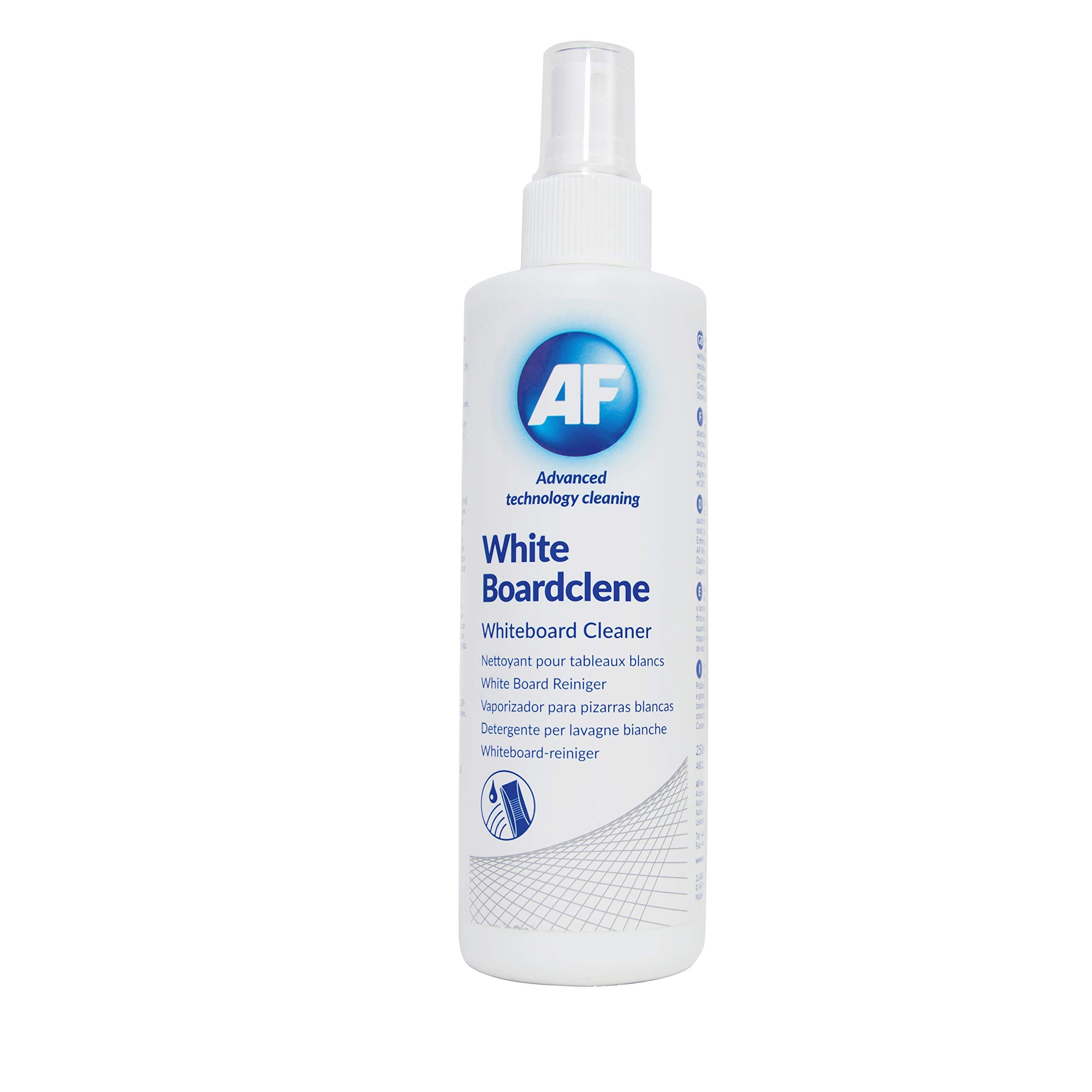 AF Whiteboard Cleaner Spray Solution | Fluid for White board surface cleaning | Ideal for Schools, Offices, Classrooms + labs - 250ml Bottle