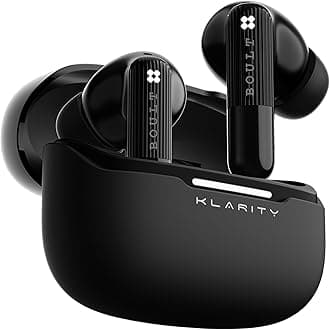 Newly Launched Klarity 3 6-Mic Hybrid ANC (Upto 50dB) in Ear Earbuds, Spatial Audio, Dual Device Pairing, 50H Battery, Wind Noise Reduction 6 Mic Calling, 13mm Bass Driver TWS (Obsidian Black)