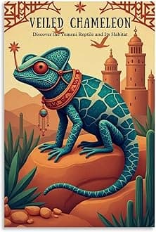 GPWDIEJB Yemeni ChameleonPoster Canvas Art Oil Painting Wall Painter Home Music Album Celebrity Painting Classical Decorative Wall ArtUnframe-style-3216x24inch(40x60cm)