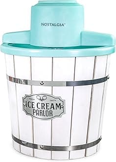 Electric Ice Cream Maker – Parlor Style, Old Fashioned Soft Serve Ice Cream Machine Makes Frozen Yogurt or Gelato in Minutes - Fun Kitchen Appliance – White - 4 Quart
