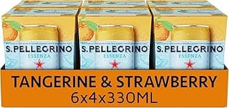 San Pellegrino Essenza Sparkling Water Tangerine & Strawberry Lightly Flavoured 24x330ml