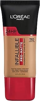 L'Oreal Paris Infallible Pro-Matte Liquid Longwear Foundation, Créme Café, 1 fl; oz.