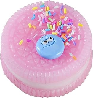 Taba Squishy Biscuits Squeeze Toys,Sensory Fidget Toy for Your Best Mellow and Chill,Party Favors,Perfect Desk Accessory for Adults (Pink)