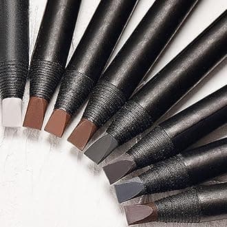 6pcs Waterproof Brown Pre-Draw Mapping Pencils Peel off Eyebrow Pencil Hard Permanent Makeup Eyebrow Pencil (Brown)