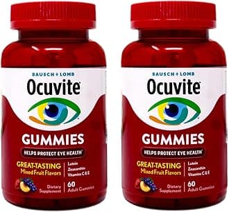 Eye Health Gummies, Mixed Fruit Flavors, 60 Count (Pack of 2)