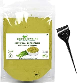 Shudh Online Organic Henna Powder for Hair Growth (500 Grams), Herbal Mehandi, Hena Powder for Hair, Mehendi, Natural black dye - Mehndi Hina - Rajasthani Mehandi for Women