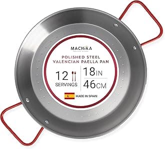 Polished steel paella pan (18in)