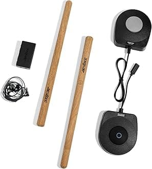 AeroBand Electronic Drum Set PocketDrum2 MAX（2024 Version）, Air Drum Sticks & Pedals & Bluetooth Adapter, Play Drum Anywhere Anytime, 8 Tones and USB Midi Kids Adult Drummer Gift (Earphone Included)
