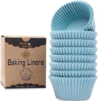 200pcs Standard Blue cupcake liners for baking,food-grade cupcake wrappers, greaseproof parchment muffin liners Christmas muffin liners for Christmas decorations