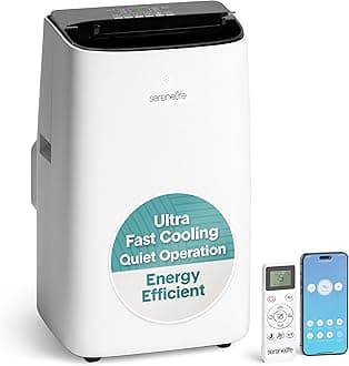 14000 BTU Ultra Quiet Portable Inverter Air Conditioner, Smart Cooling & Heating with WiFi, Energy Efficient, For Bedrooms, Living Spaces & Offices, 650 Sq Ft Coverage