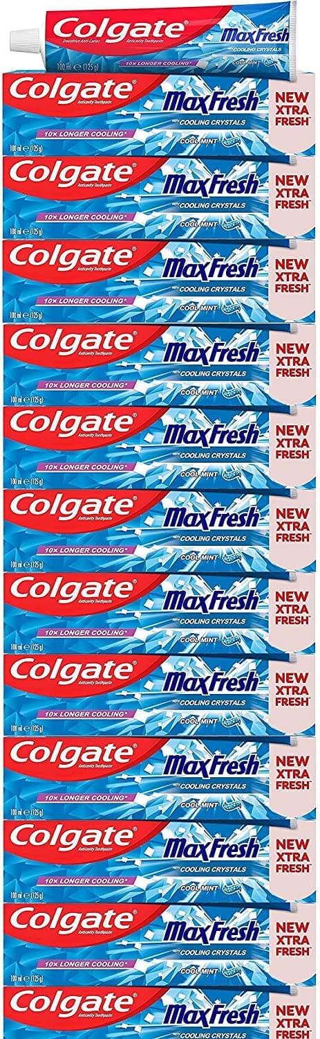 Max Fresh Cool Mint Toothpaste - 100ml x 12