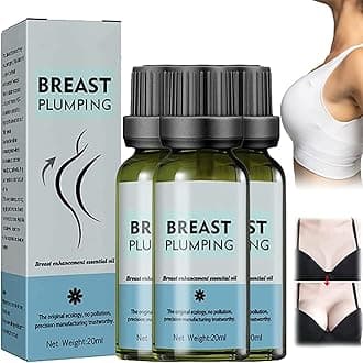 Enboost Breast Enhancement Serum, Natural Herbal Breast Enhancement Cream, Natural Fast Breast Grow Big Boobs Firming Massage Oil, Enlargement Lifting Bust Serum Oil (3 Pcs)
