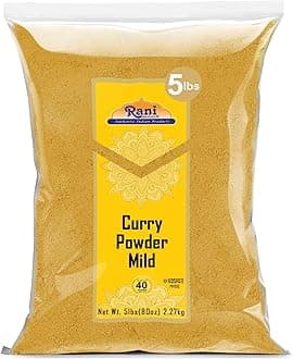 Rani Curry Powder Mild (10-Spice Authentic Indian Blend) 80oz (5lbs) 2.27kg ~ All Natural | Salt-Free | NO Chili or Peppers | Vegan | No Colors | Gluten Friendly | NON-GMO | Kosher | Indian Origin