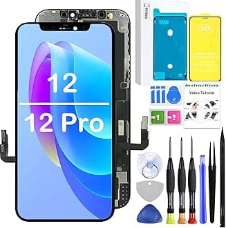LEAFE for iPhone 12/12 Pro Screen Replacement,Full HD LCD Screen Assembly,Compatible with iPhone 12/12 Pro Screen Replacement 6.1 inch with Screen Protector and Repair Tools (6.1 inch-12/12 Pro)