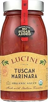 Italia Organic Tuscan Marinara – Classic Italian Sauce in Glass Jar – Fresh Organic Tomatoes – Tuscan Tomato Sauce – No Sugar Added Pasta Sauce, 25oz (Pack of 6)
