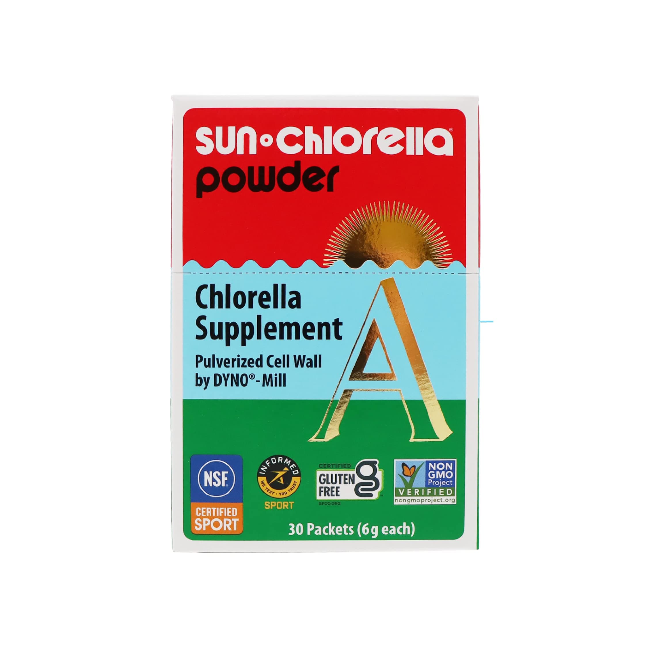 Sun Chlorella Sun Chlorella A Powder 30 Packets 6 g Each