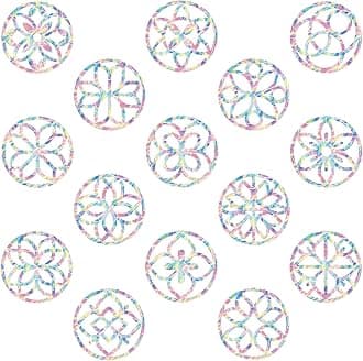 15pcs Mandala Anti-Collision Window Clings, 6in Large Sun Catchers Window Stickers Bird Rainbow Window Decals Prevent Strike Non-Adhesive for Glass Mirror Door