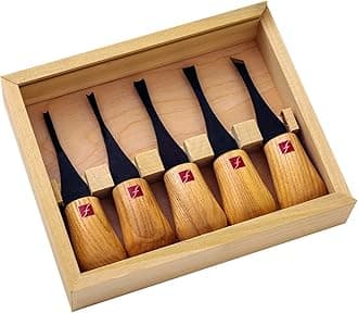 Flexcut Carving Tools, Beginners Palm Set, Gouges for Woodcarving, Set of 5 (FR310)