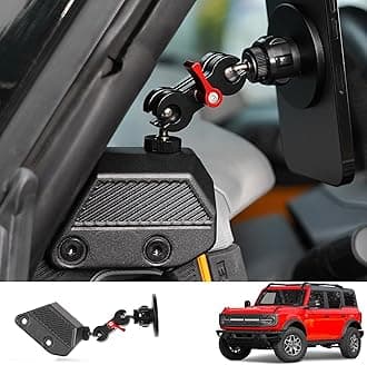 Mabett Magnetic Phone Holder for Ford Bronco 2026 2021-2025, Adjustable Angles 360°Phone Mount for Bronco Accessories